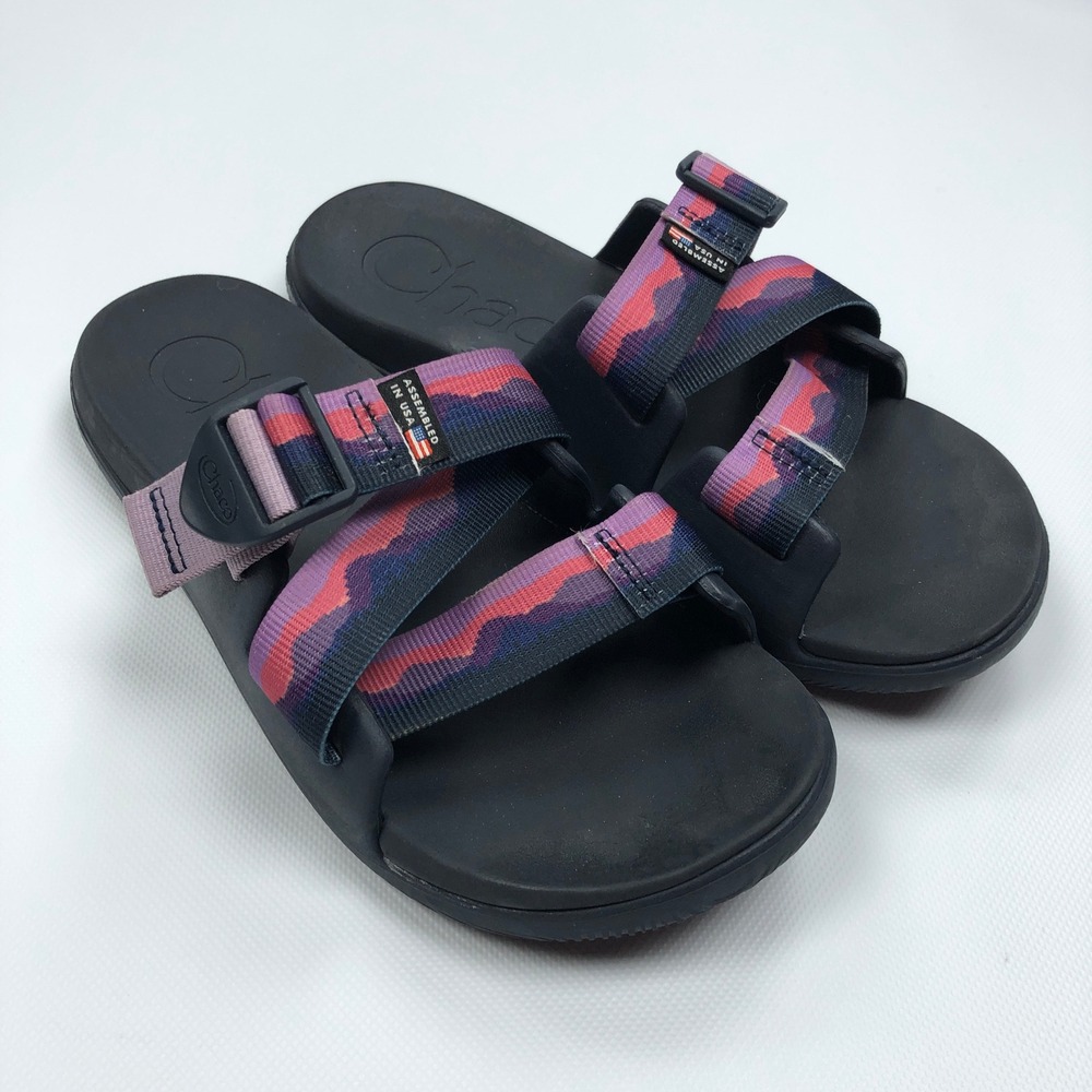 Chaco Thomas Rhett Chillos Slide Sandals Womens 9 Mesa Purple Print Z Strap